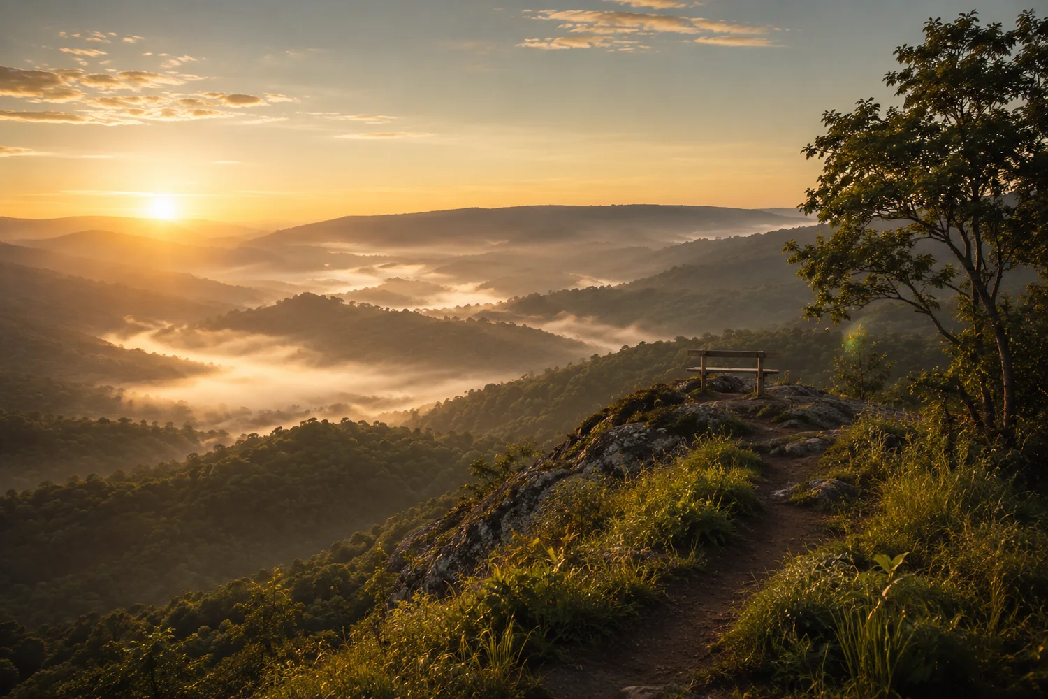 Vista de la serranía de Paraguarí desde Mbatoví